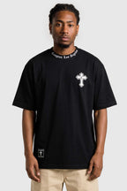 Camiseta Compton Oversized Gang Cross Preto
