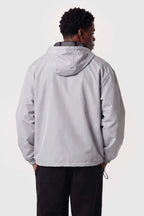 Jaqueta Compton Corta Vento Anorak Vira Bolsa Cinza
