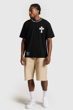 Camiseta Compton Oversized Gang Cross Preto