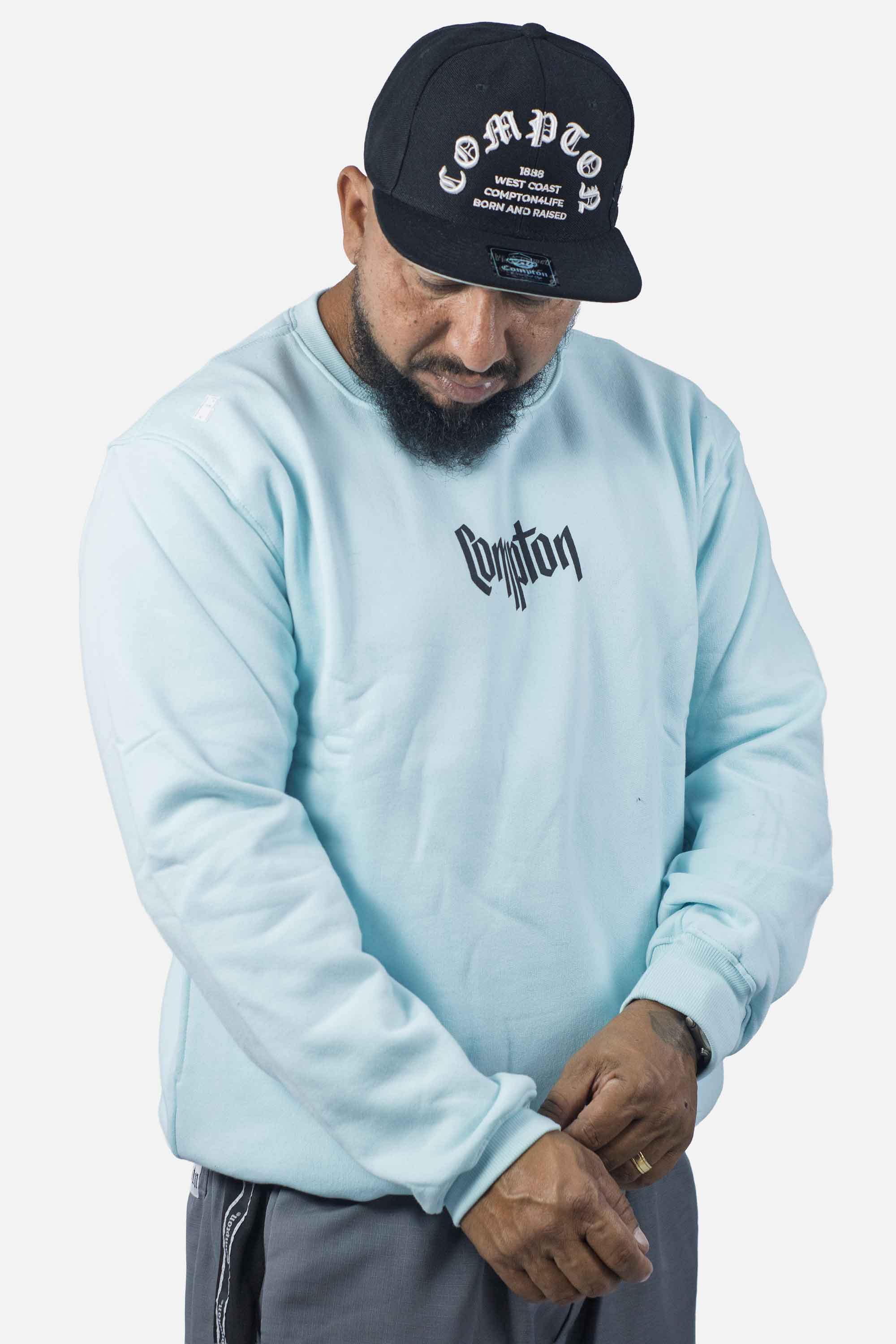 Moletom Compton Careca Gorro Verde Claro