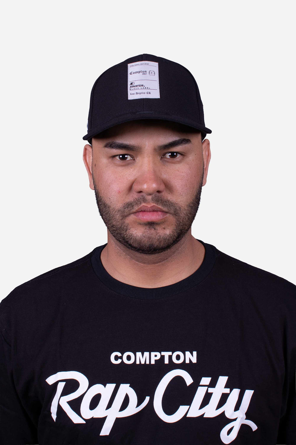 Boné Aba Curva Collab Starter X Compton Fechado FlexFit Preto