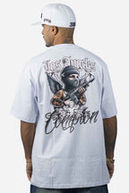 Camiseta Compton Oversized Thug Angel Branca