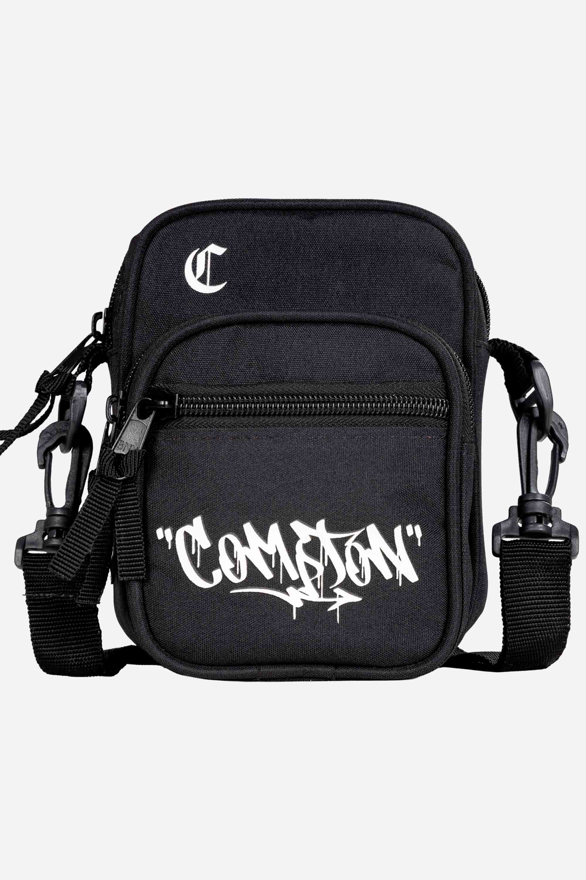 Shoulder Bag Compton Grafite Relevo Preta