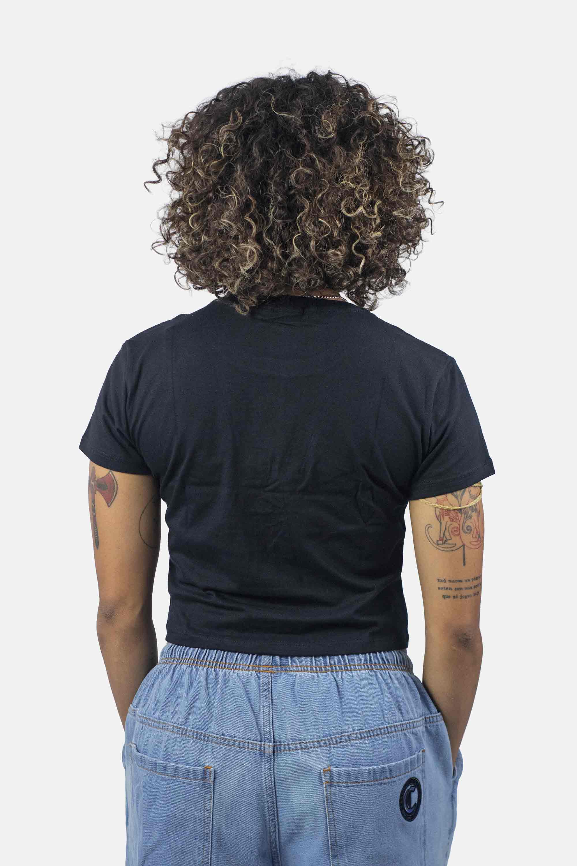 Cropped Compton Logo Holográfico Preto