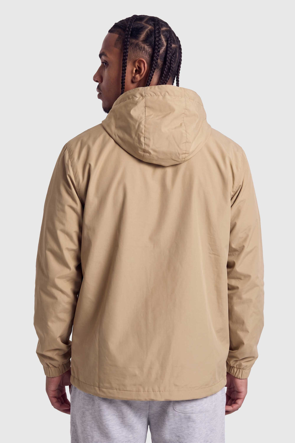 Jaqueta Compton Corta Vento Anorak Vira Bolsa Bege