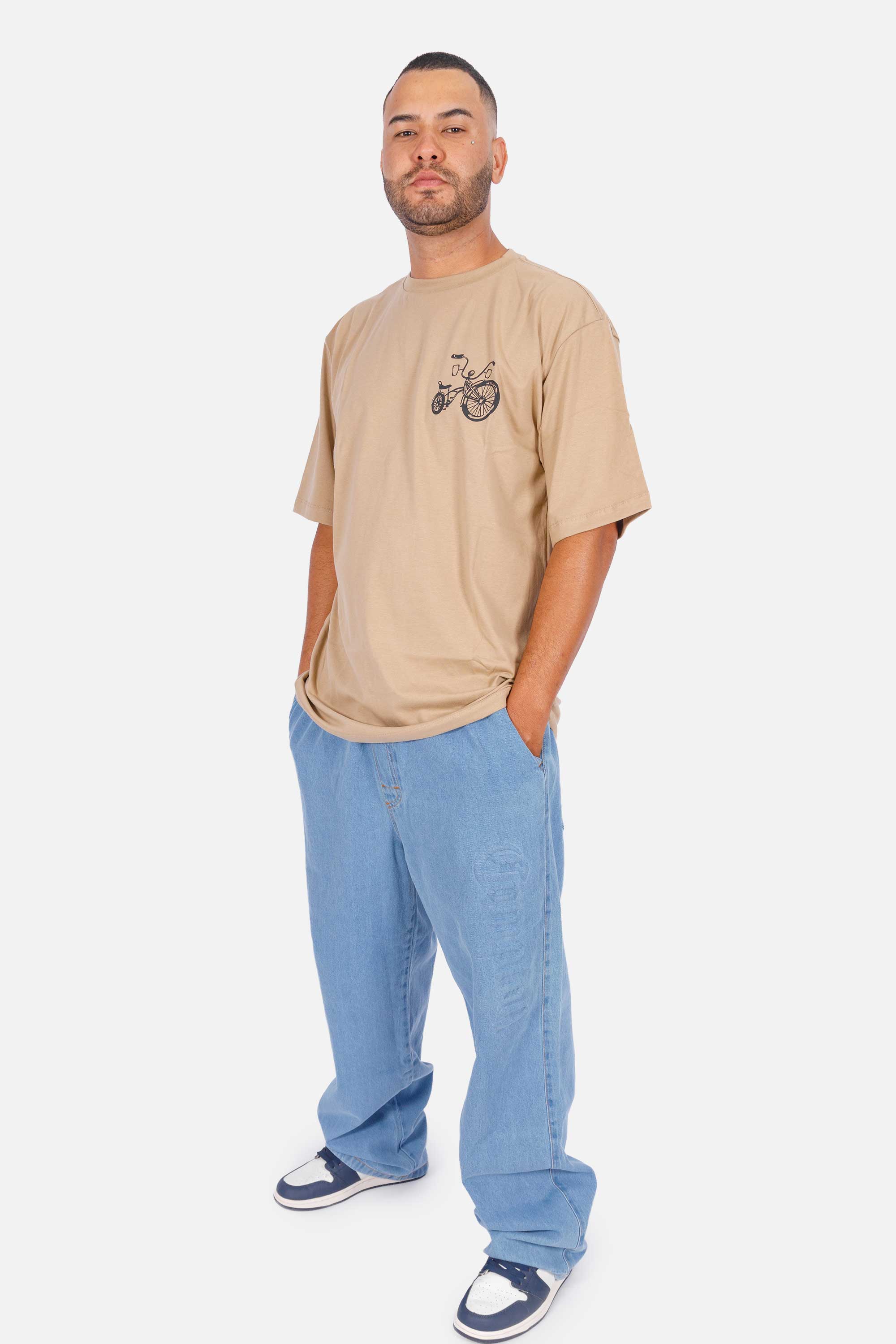 Camiseta Compton Oversized Lowbike Legacy Caqui