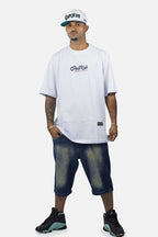 Camiseta Compton Oversized Straigh Outta Branca
