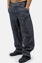Calça Jeans Compton Balão Marmorizada