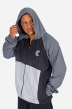 Jaqueta Compton Corta Vento Logo Refletivo Cinza