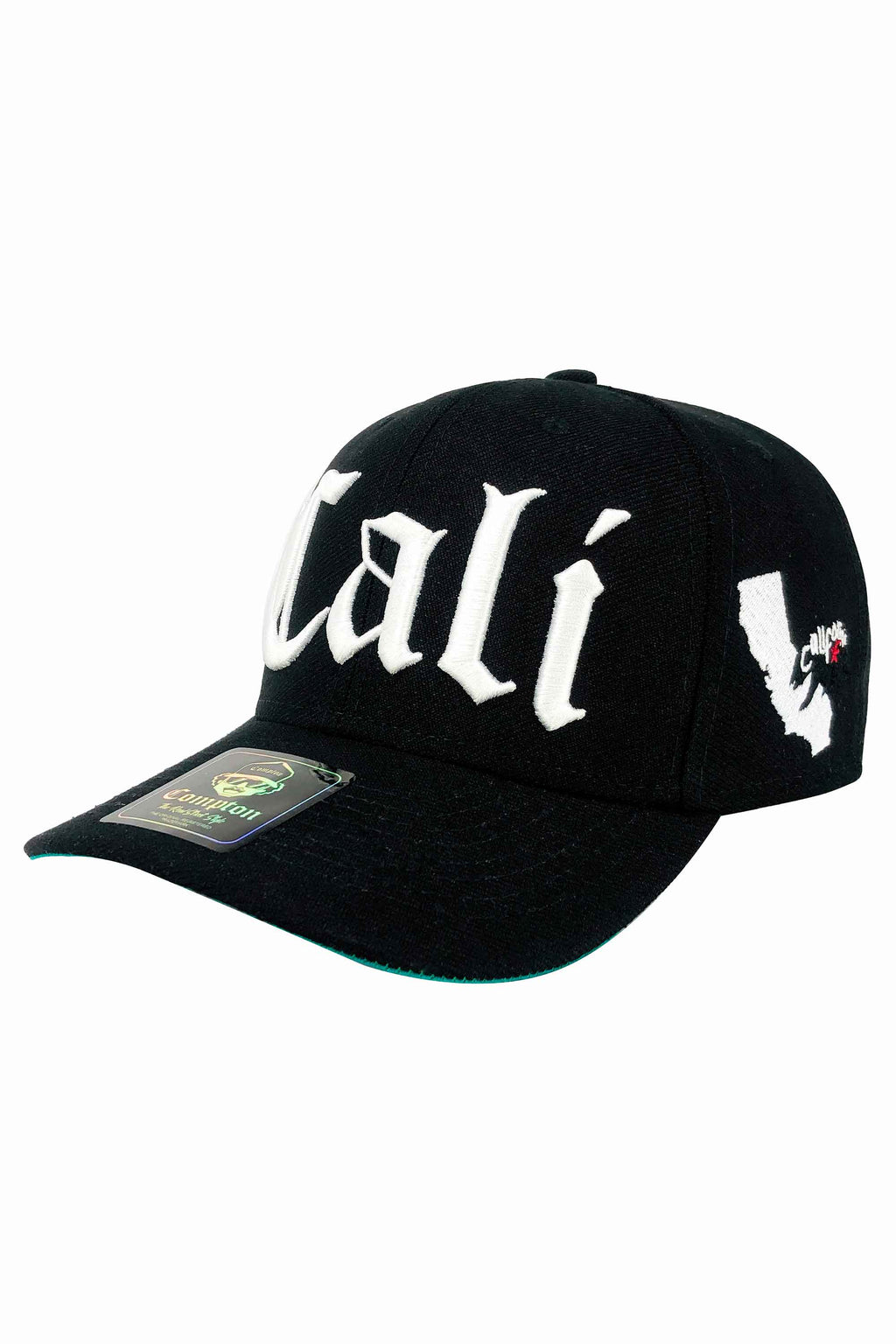 Boné Compton Aba Curva Snapback Cali Preto