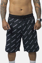 Bermuda Compton Tactel Full Printi Script Preta