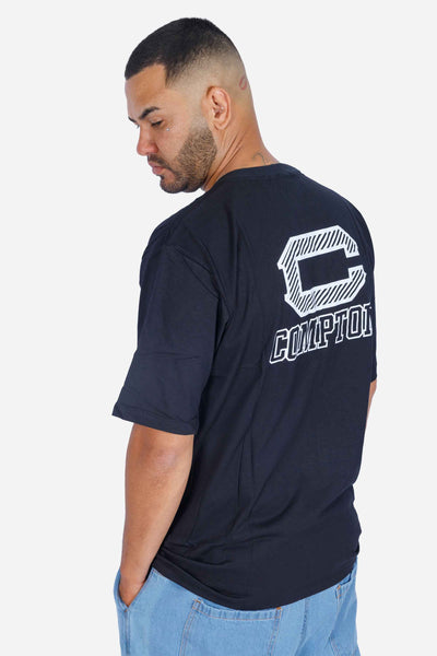 Camiseta Compton Oversized Illusion Preta