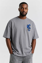 Camiseta Compton Oversized Code Of The Streets - Cinza