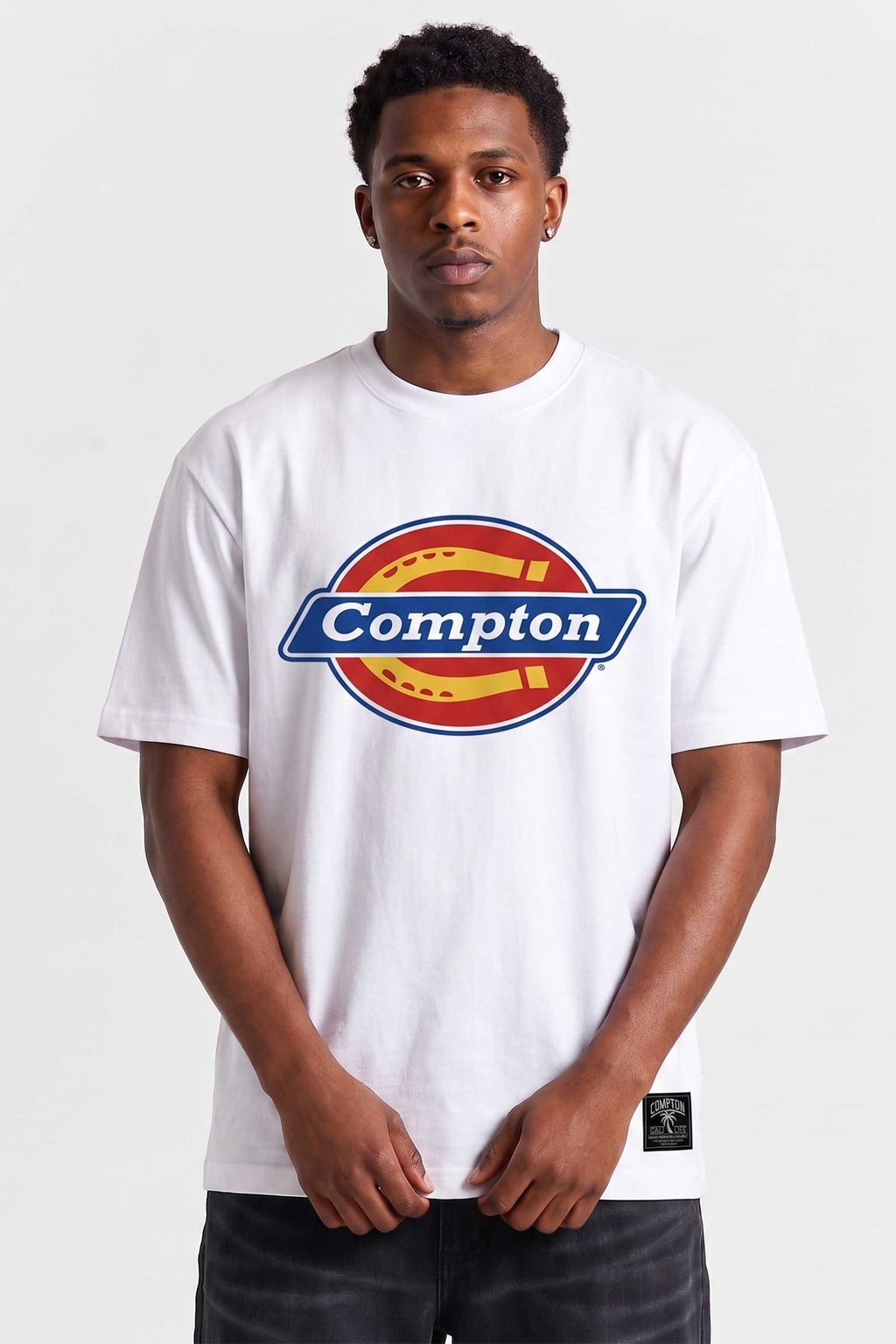 Camiseta Compton Manga Curta Hardwork Branca