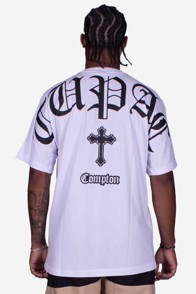 Camiseta Compton Oversized Tupac Branca