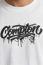 Camiseta Compton Oversized Drained Branca