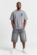 Camiseta Compton Oversized Code Of The Streets - Cinza