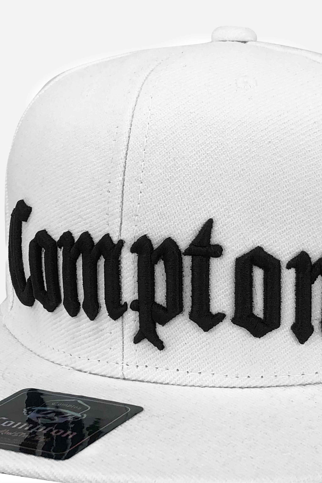Boné Compton Aba Reta Classic Fechado Branco