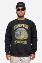 Moletom Compton Careca Champion Ring Preto