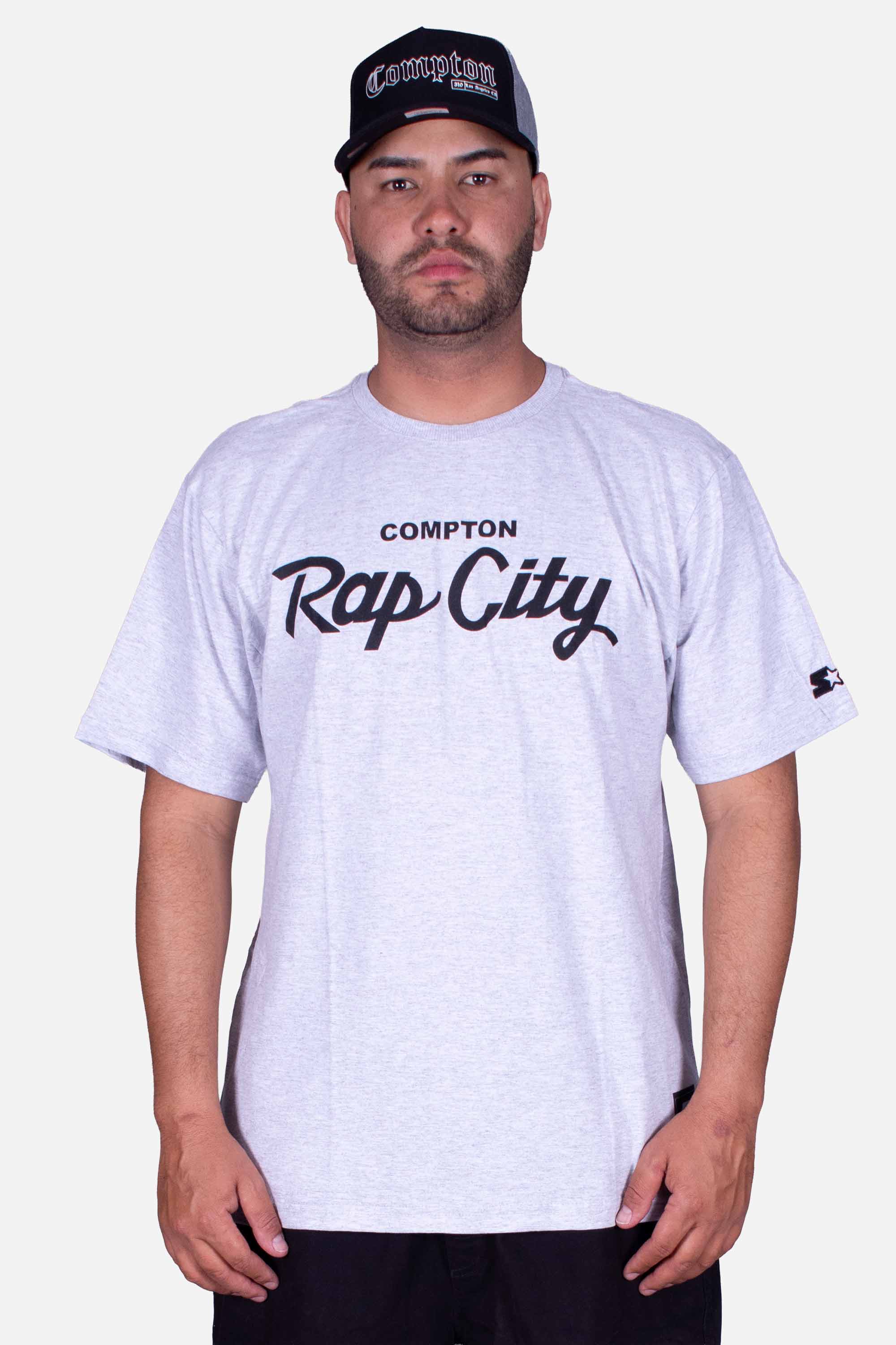 Camiseta Collab Starter x Compton Rap City Cinza Mescla