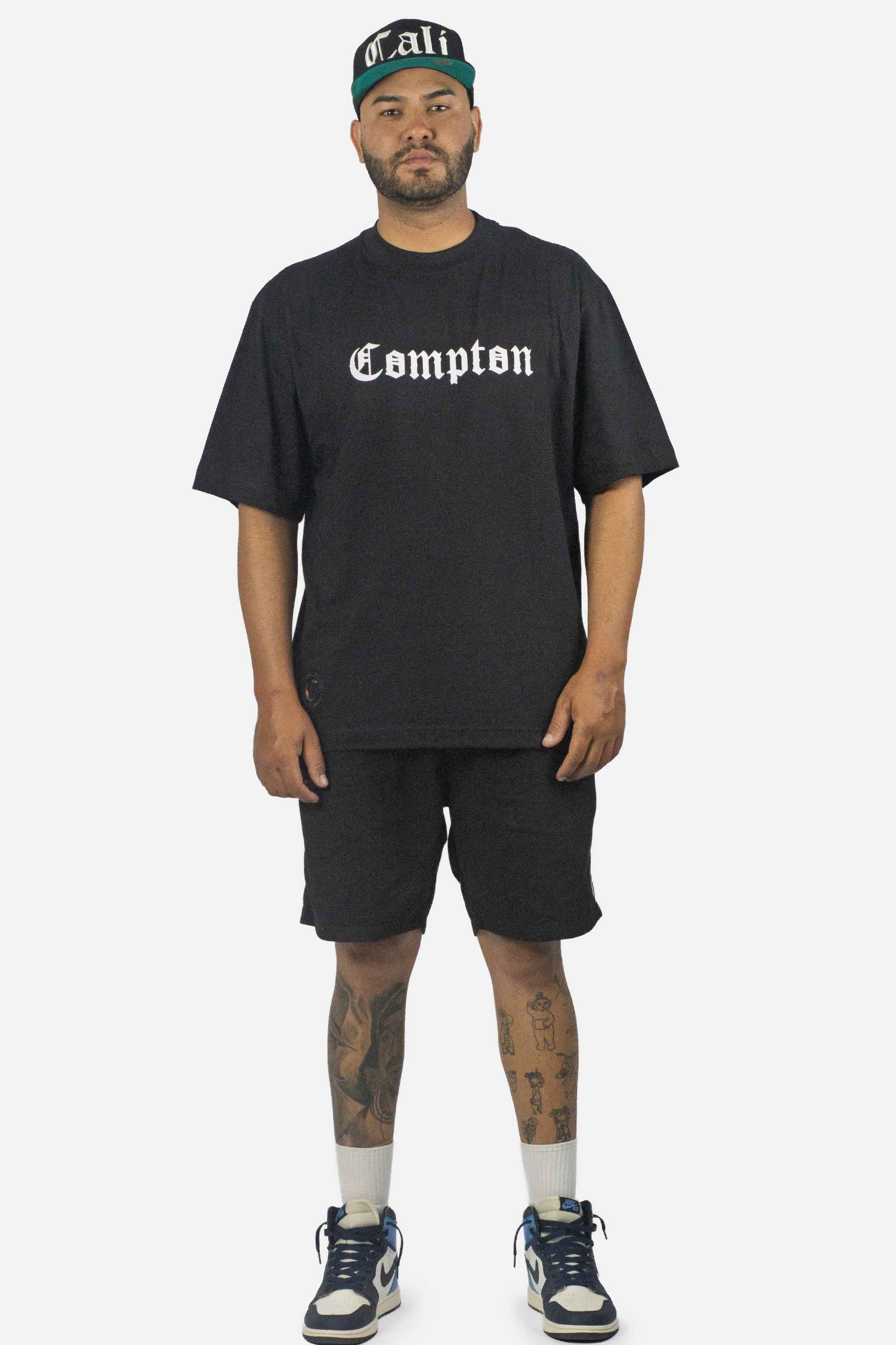 Camiseta Compton Oversized New Logo Furtacor Preta