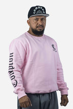 Moletom Compton Careca Logo Rosa