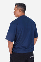 Camiseta Compton Oversized Logo Refletivo Marinho