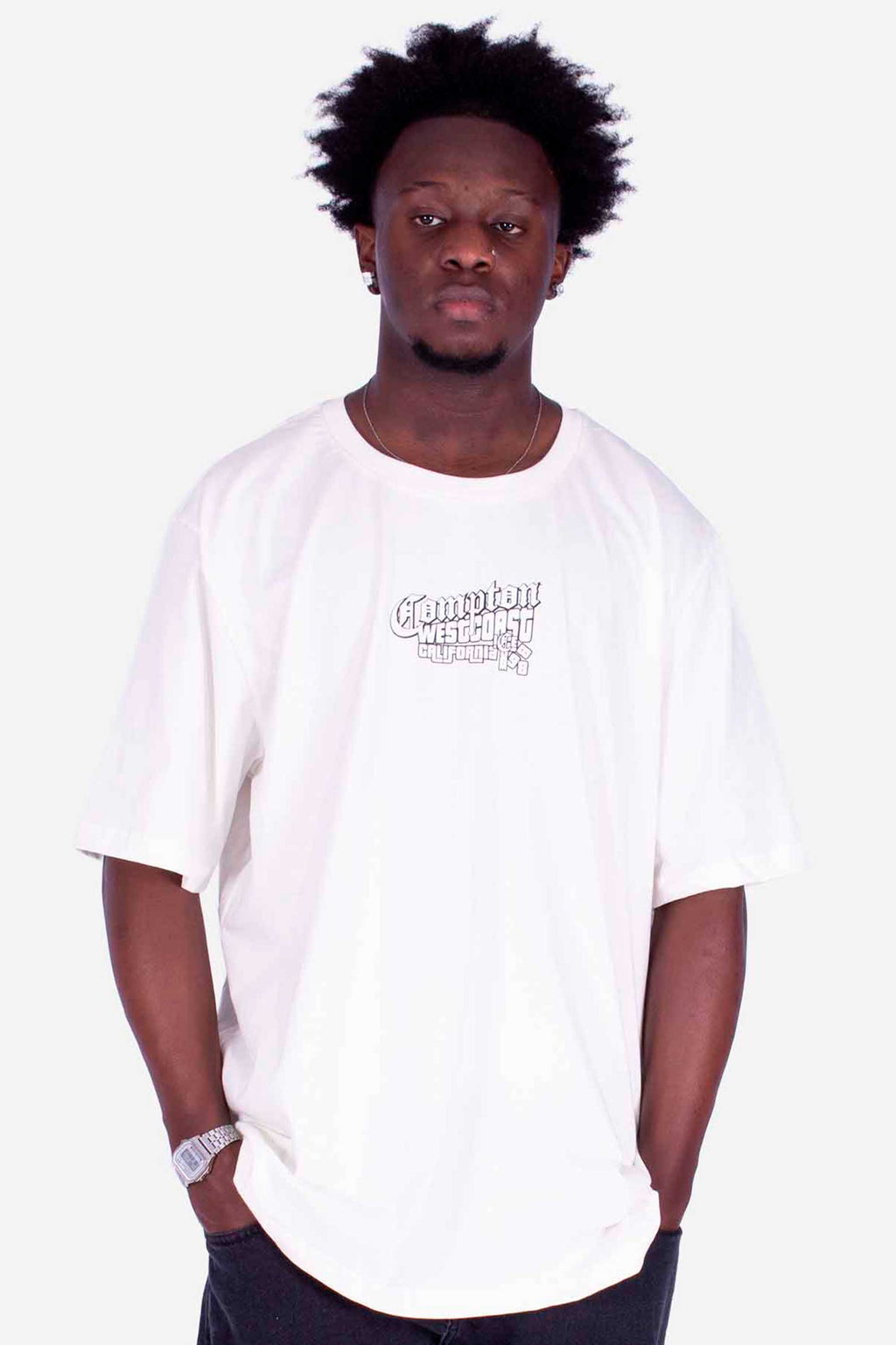 Camiseta Compton Oversized Boyz'N The Hood Off White