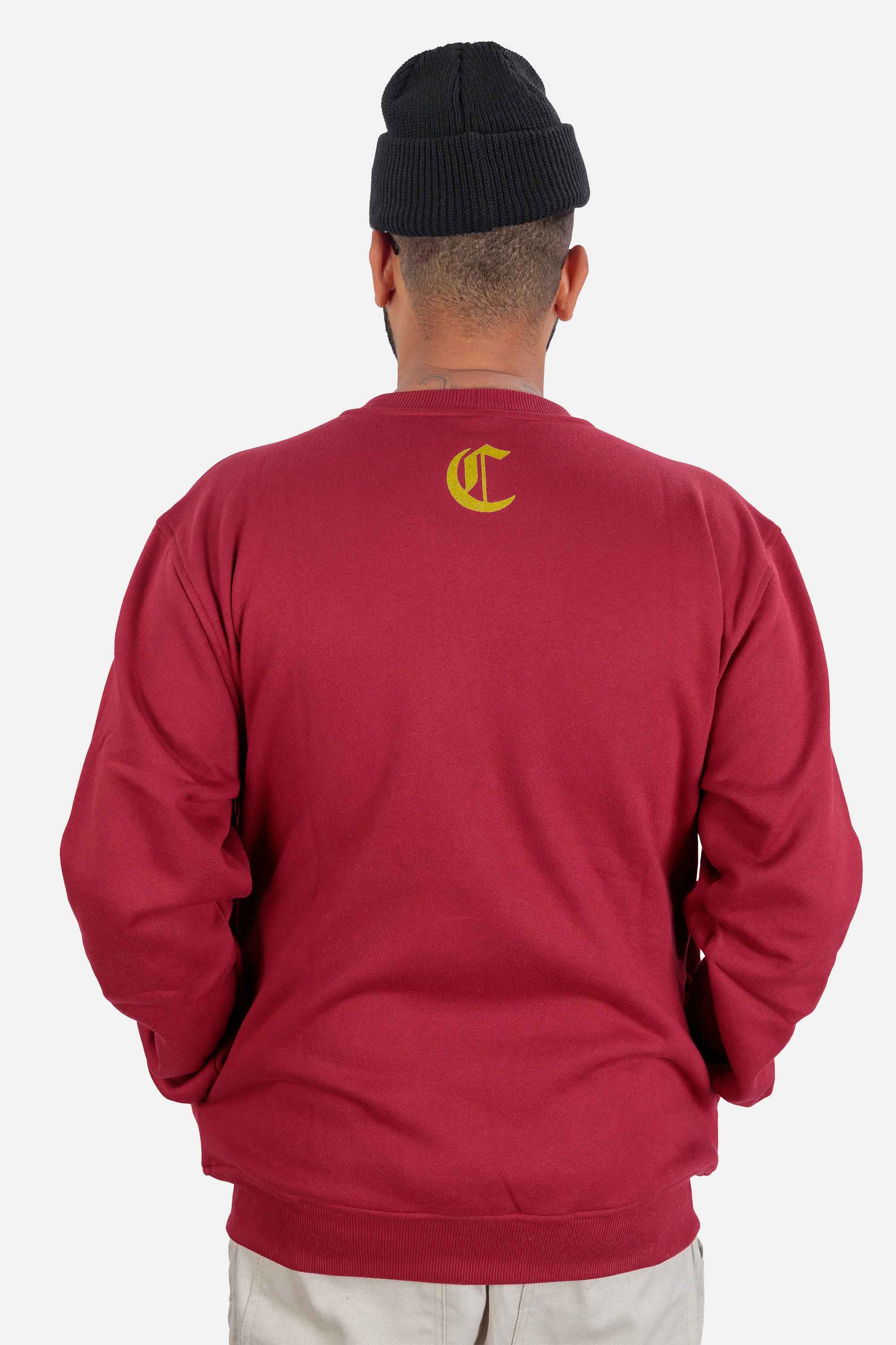 Moletom Compton Careca Champion Ring Vinho