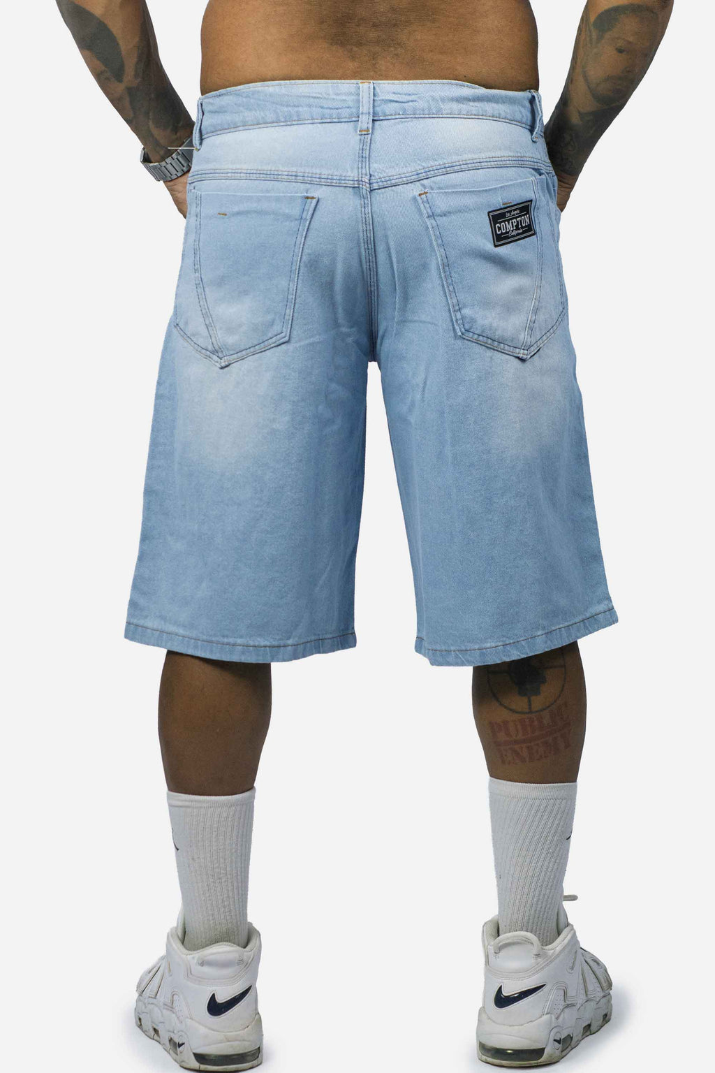 Bermuda Jeans Compton logo Relevo 3D