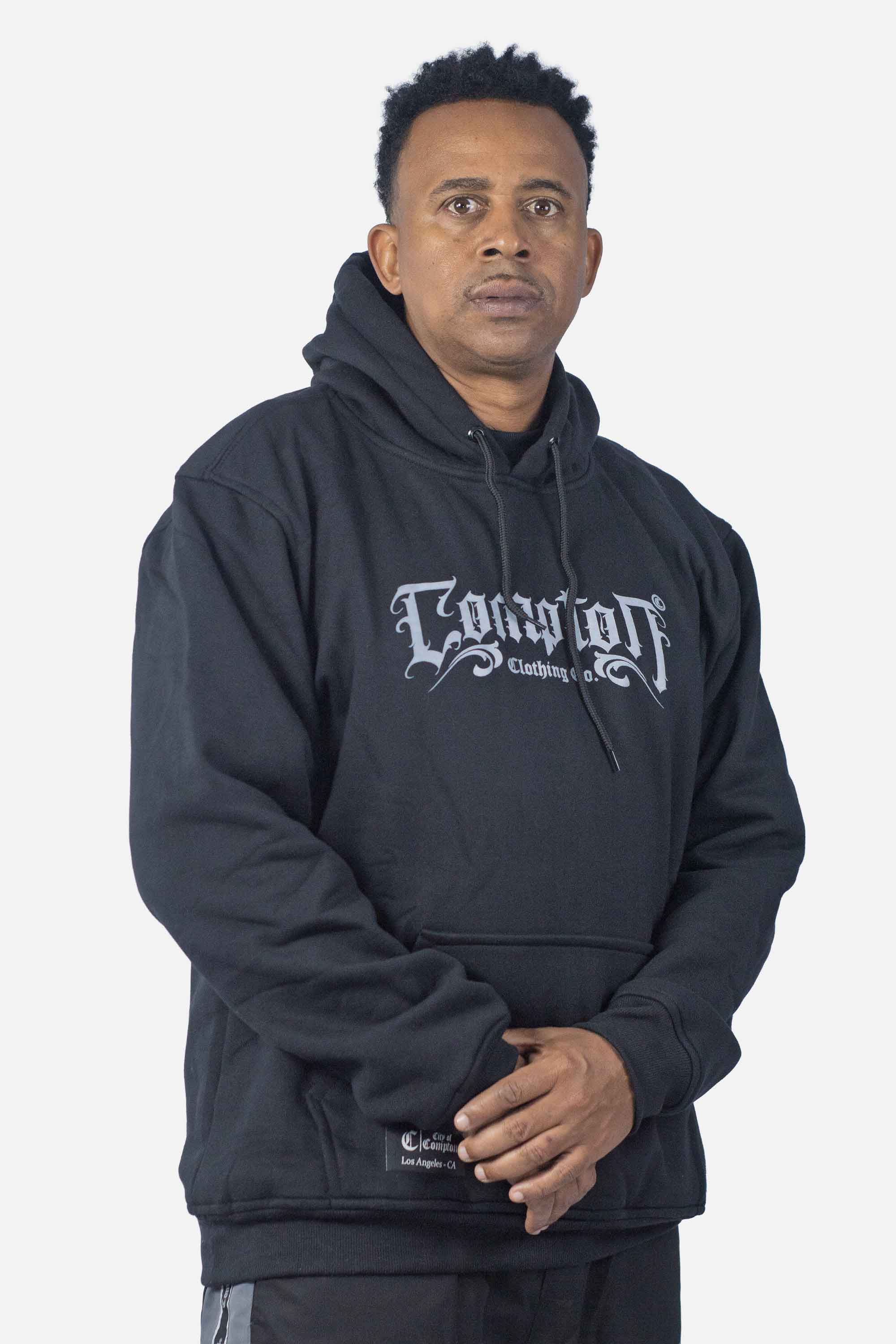 Moletom Compton Canguru Medieval Preto