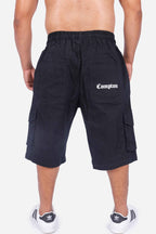 Bermuda Cargo Compton Sarja Black Streets Preta