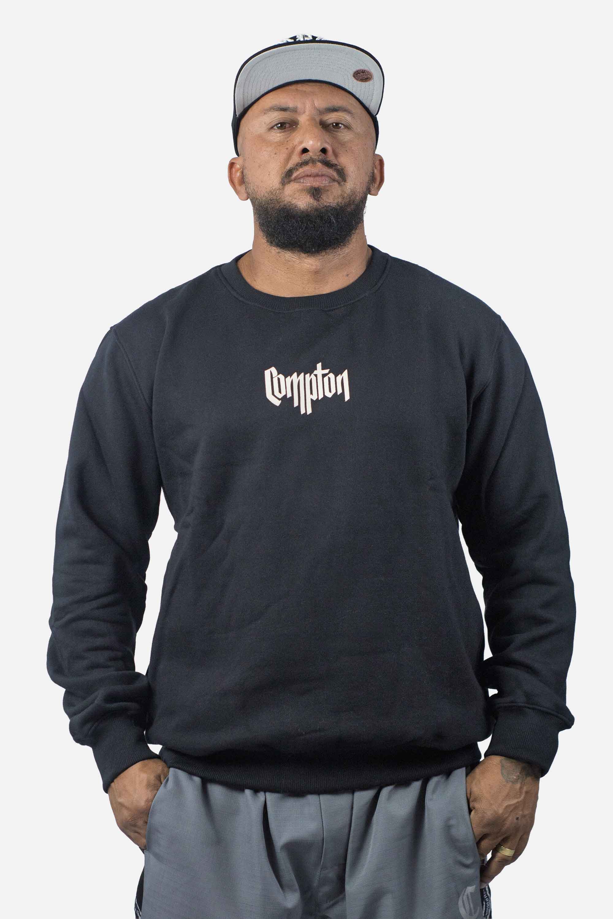 Moletom Compton Careca Gorro Preto