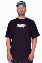 Camiseta Compton Oversized Drained Preta