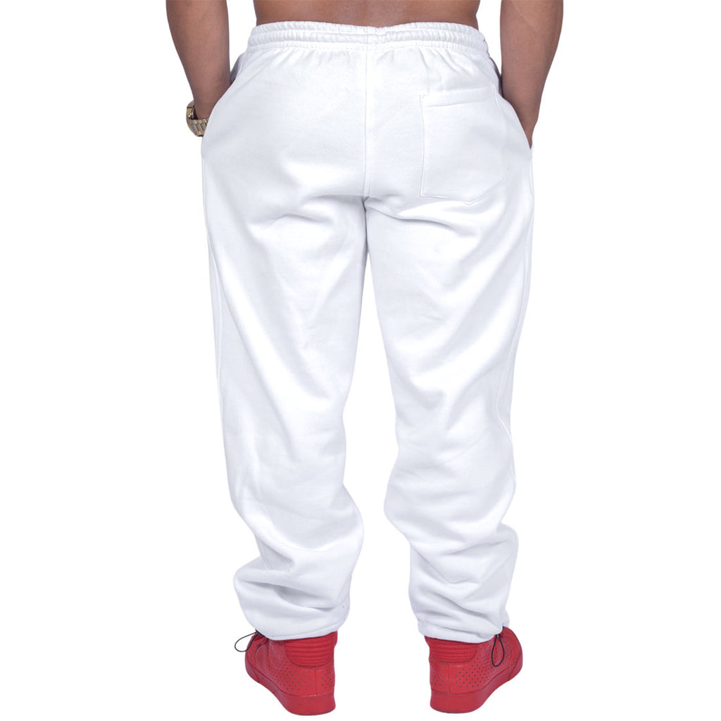 Calça Compton Moletom Script Branca