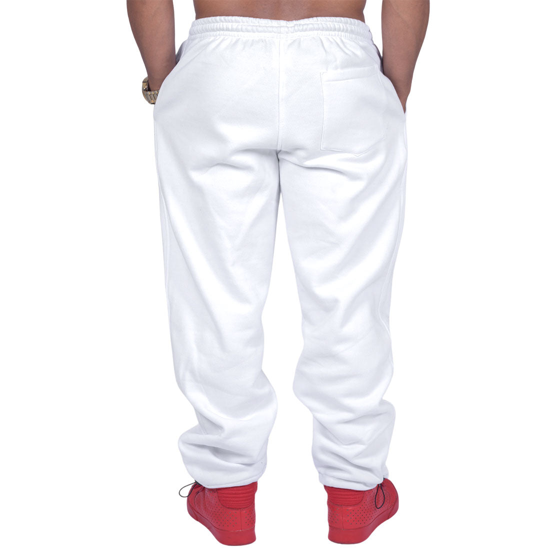 Calça Compton Moletom Script Branca