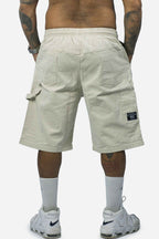 Bermuda Sarja Compton Carpinteiro Logo 3D Bege