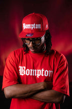 Camiseta Oversized Compton Masculina Streetwear Bompton Vermelha