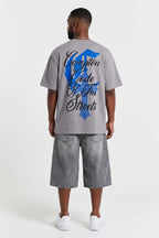 Camiseta Compton Oversized Code Of The Streets - Cinza