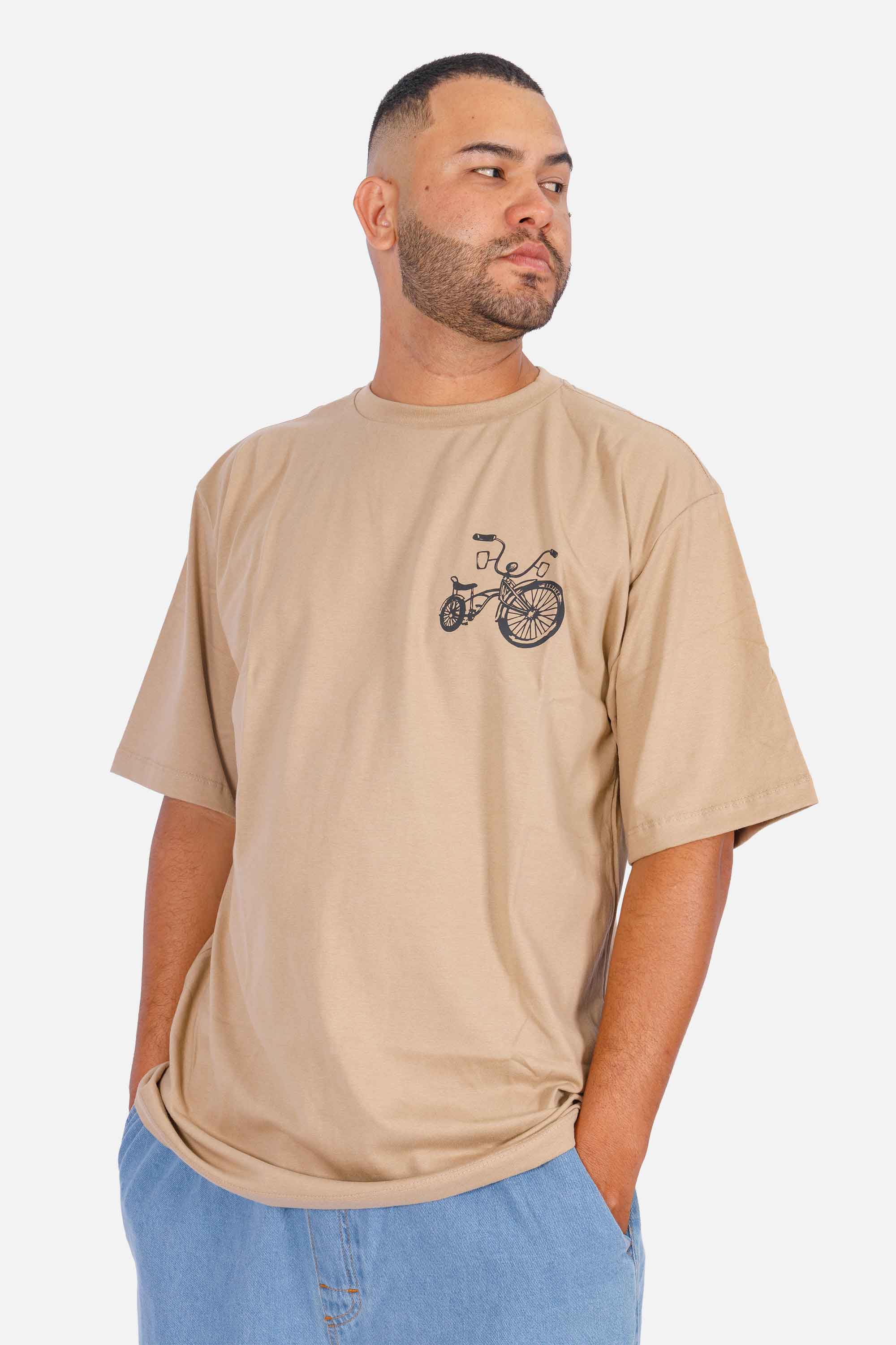Camiseta Compton Oversized Lowbike Legacy Caqui