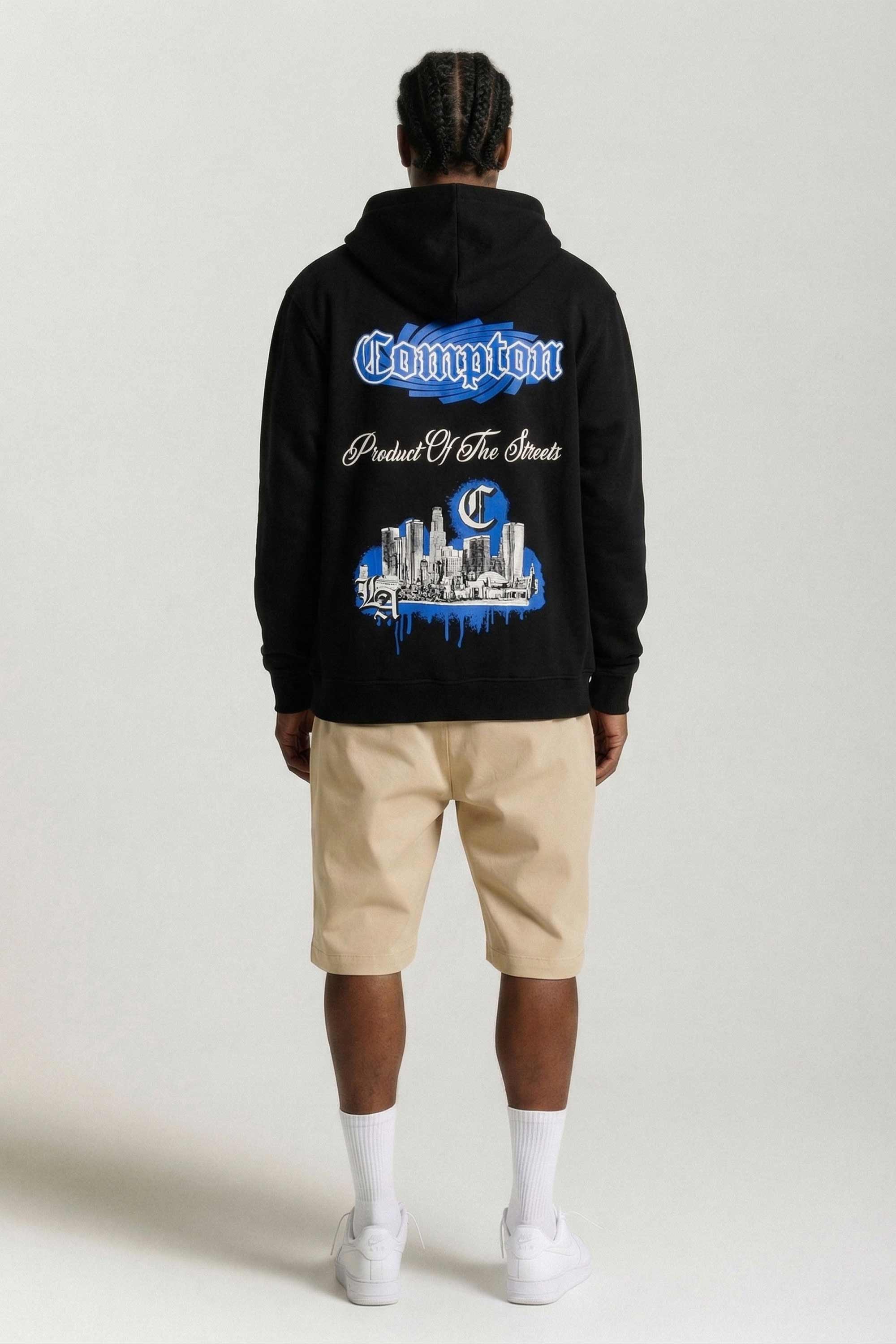 Moletom Compton Canguru CityScape Preto