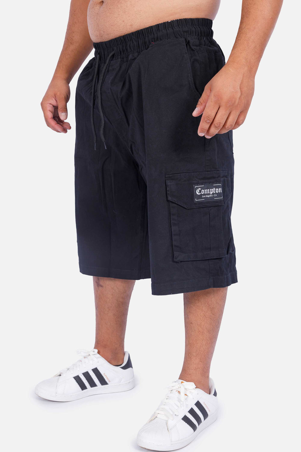 Bermuda Cargo Compton Sarja Black Streets Preta