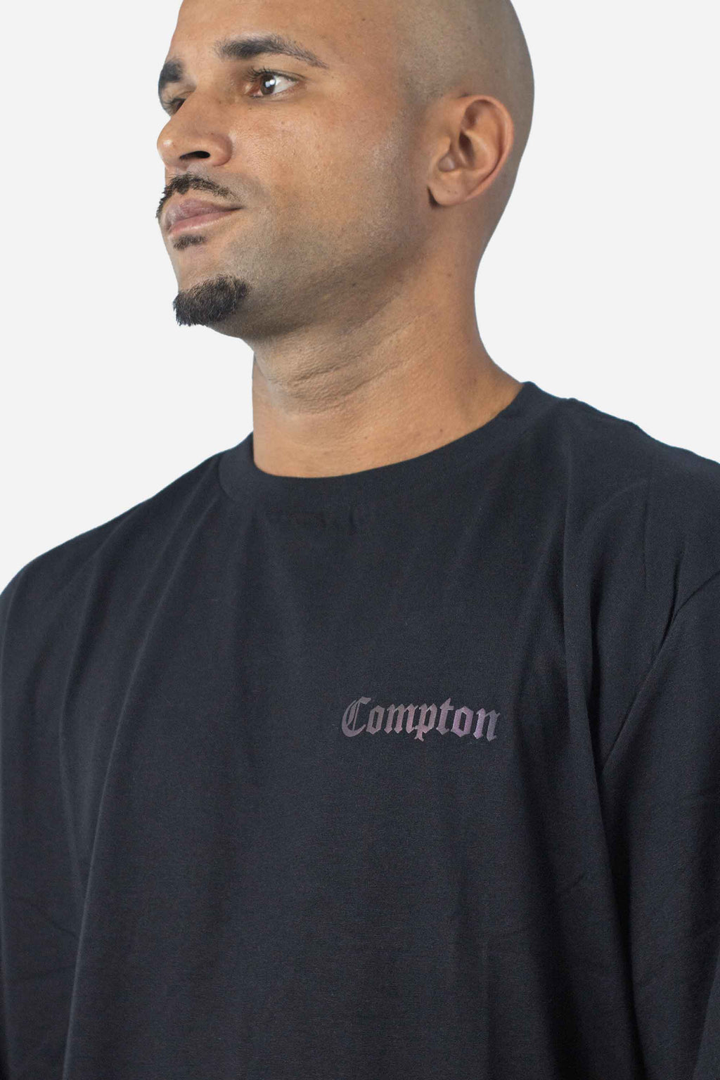 Camiseta Compton Oversized Refletiva Luminous Preta