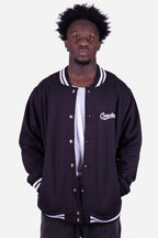 Jaqueta Compton college Bordada Preta