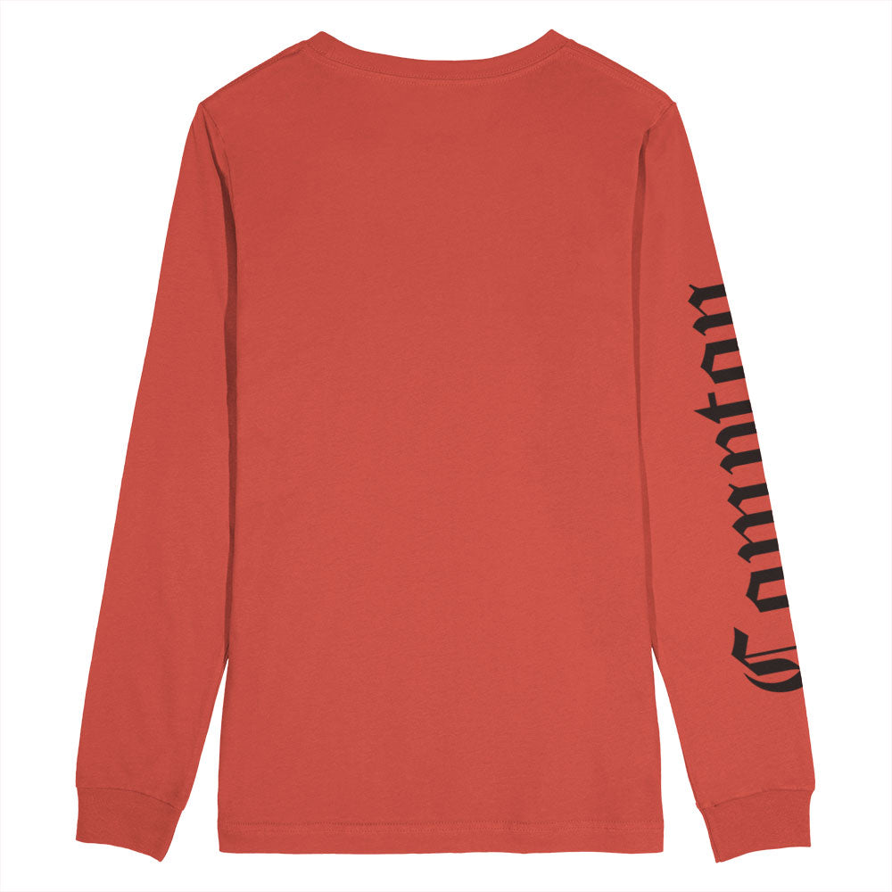 Camiseta Compton Manga Longa Logo Vermelha