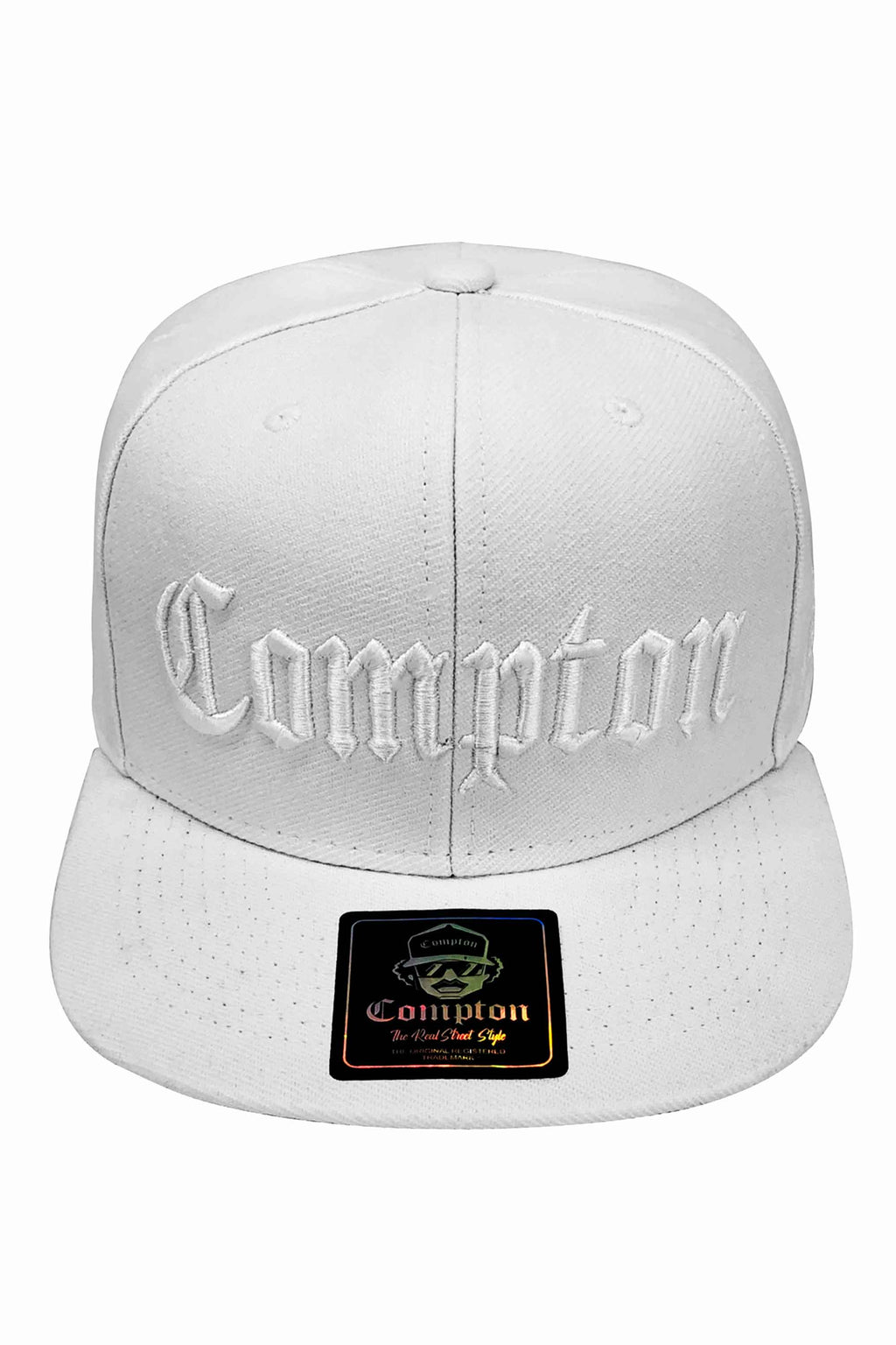Boné Compton Aba Reta Snapback Classic All White