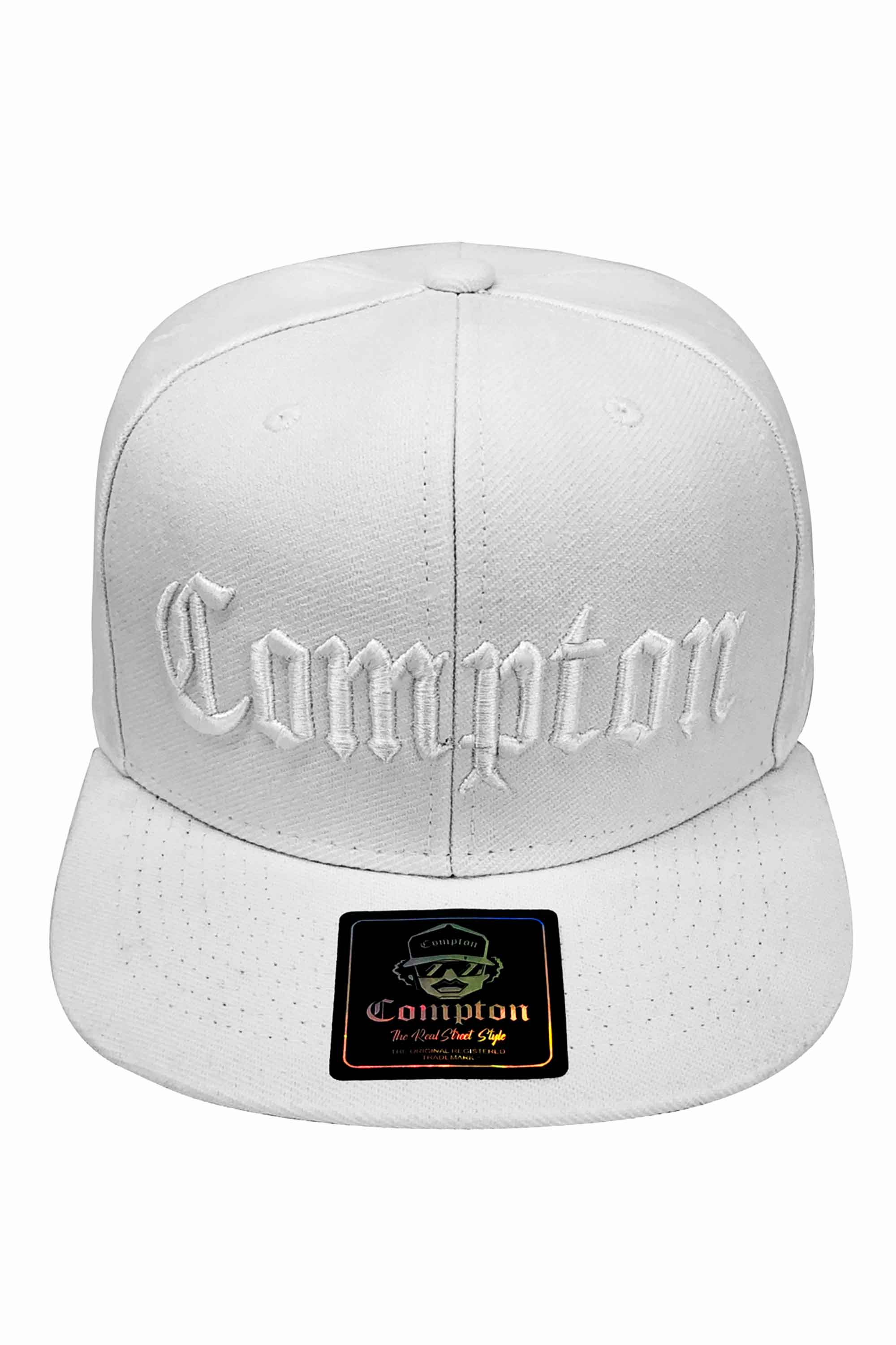 Boné Compton Aba Reta Snapback Classic All White