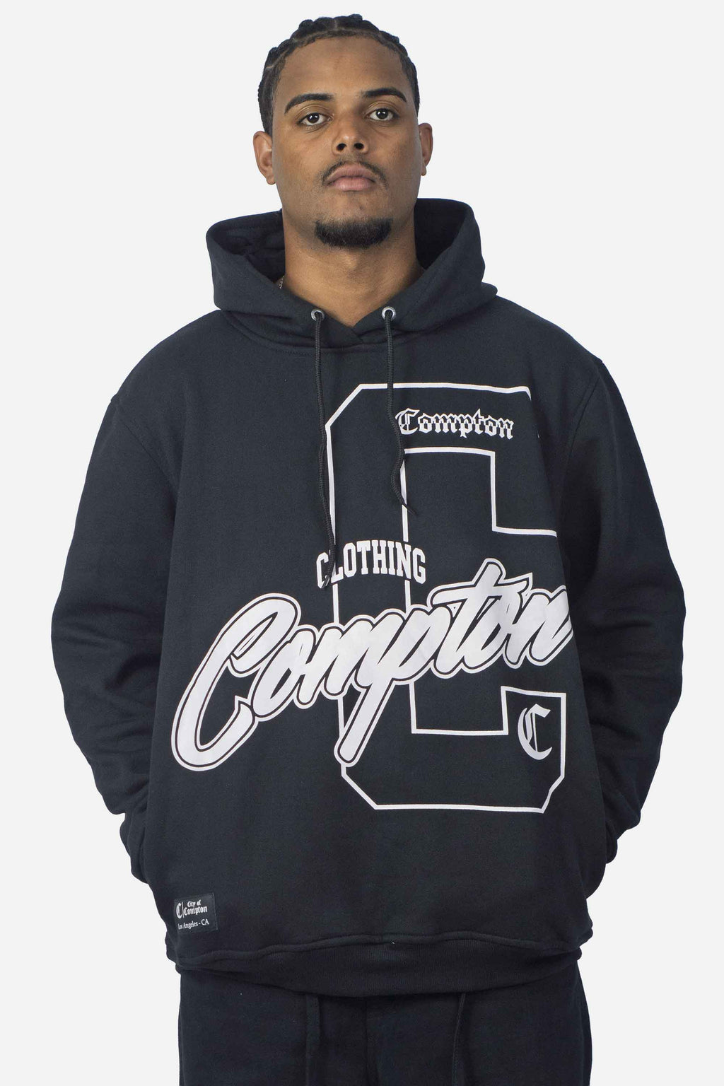 Moletom Compton Canguru Hood Certified Preto