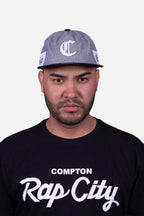Boné Five Panel Collab Starter X Compton Desestruturado Cinza