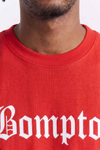 Camiseta Oversized Compton Masculina Streetwear Bompton Vermelha
